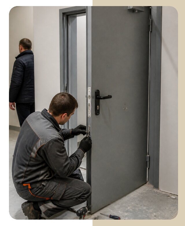 Ремонт противопожарной двери в Колпине по цене 6705 р. | ДвериЛегко-Клп