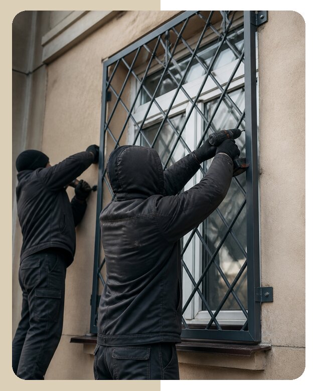 Установка антивандальных решеток на окна в Колпине